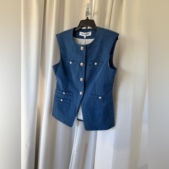Veronica beard tamara vest cornflower blue FINAL PRICE - Picture 5 of 8